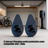 Replacement Electric Cycle Charging Port Covers, 2 Black Plastic Pieces for Lost or Damaged Covers With Press-In Installation Between Charges