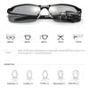 Polarized Pochromic Sunglasses Men Aluminum Magnesium Frame Top Lens Driving Day and Night Vision Goggles Sun Glasses