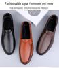 Men's Cross-Season Leather Shoes: Breathable Top Layer Cowhide, Perforated Casual Design for Middle-Aged Men, Available in Large Sizes