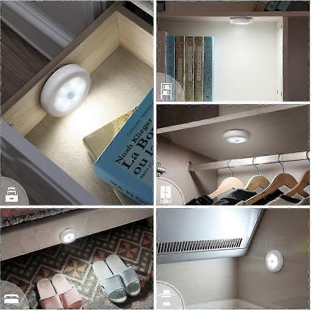 Motion Sensing Light, Led Light (white,white Light,6 Pack) hwyC