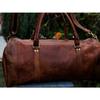 Leather Bag Travel Goat Duffel Gym Luggage Vintage Genuine Brown New Men's Men