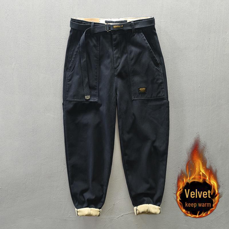 Z378 Autumn/Winter Workwear Casual Plus Velvet Trousers