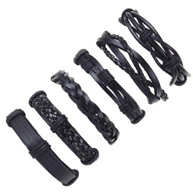 

Punk Style Black Handmade Bracelets For Men Jewelry Accessories Gifts, Stylish Charming Men s Bracelets