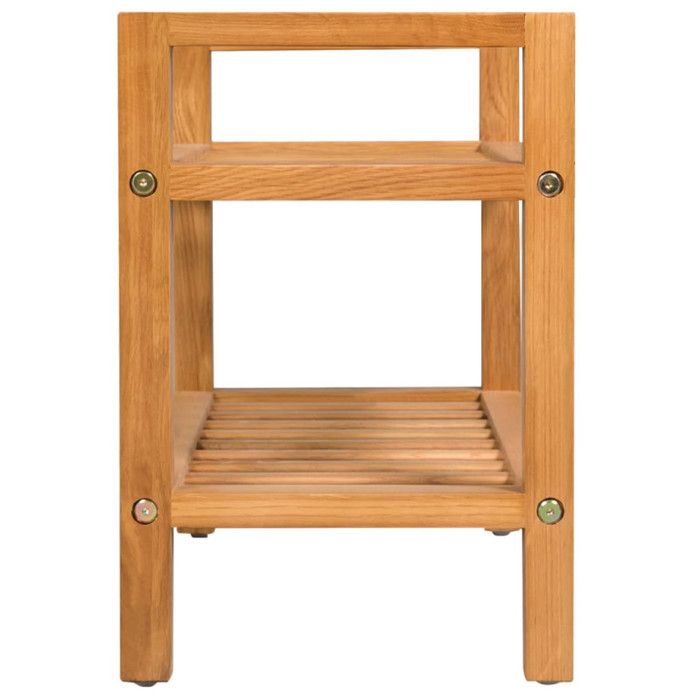 VidaXL Solid Oak Shoe Rack with 2 Shelves 50x27x40 Cm Hallway 244208