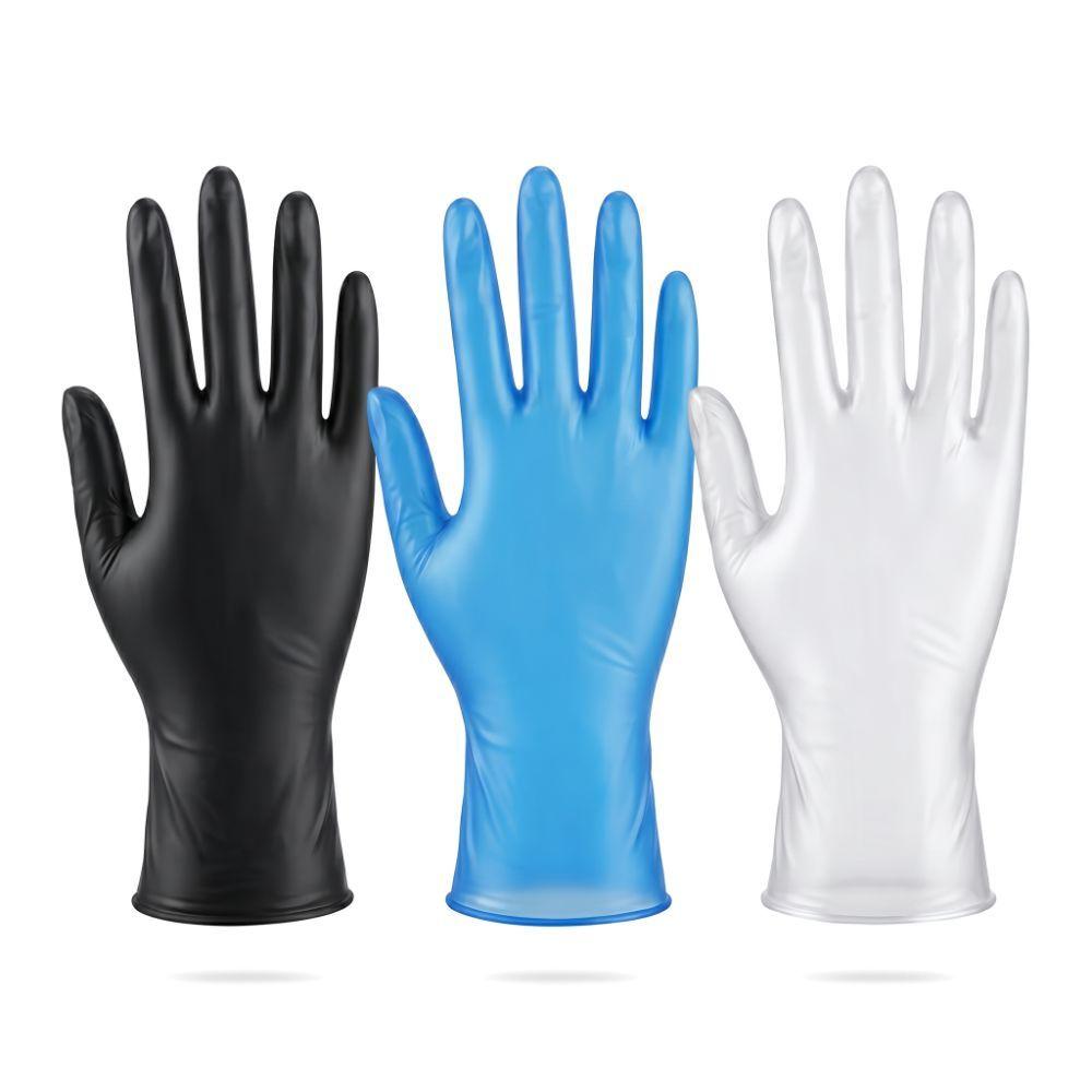 100Pcs Transparent Disposable Gloves Thick And Durable PVC Cleaning Gloves Comfortable Fit Flexible Touch Plastic Gloves