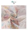 Korean Style Girls' Floral Puff Sleeve Princess Dress with Breathable Mesh Skirt for Infants and Toddlers