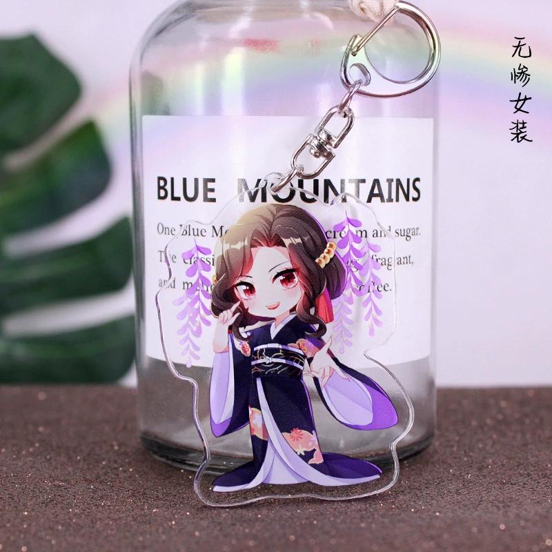 Schlüsselanhänger Anhänger Anime Demon Slayer Kimetsu No Yaiba Kamado Tanjirou Doppelseitig HD Taschenanhänger Geschenk für Fans Cosplay Requisiten Schmuckgeschenk