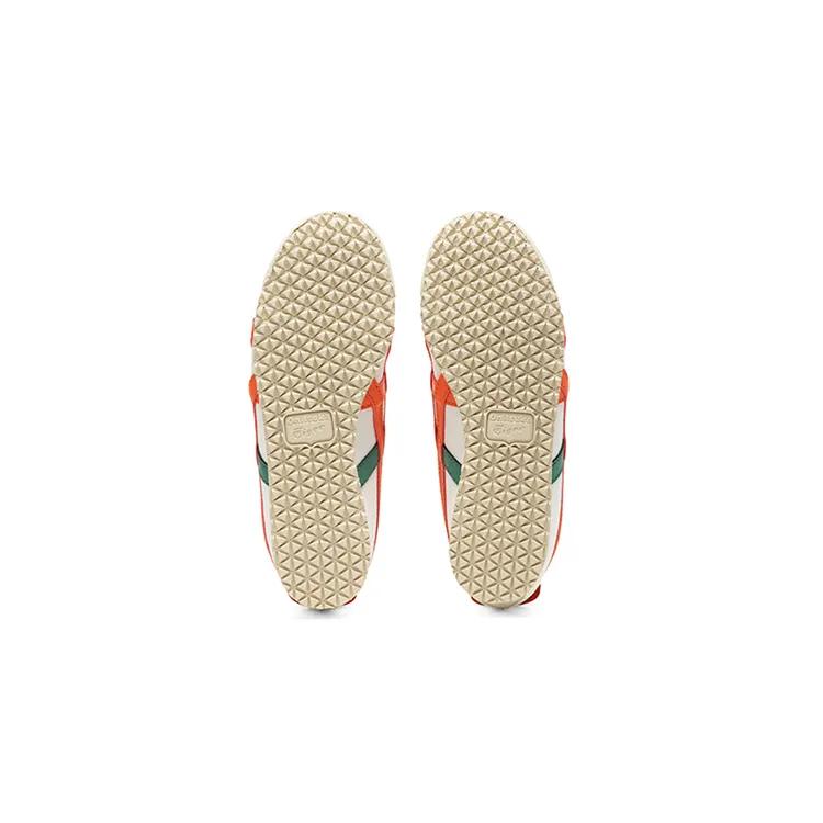 Onitsuka Tiger MEXICO 66 Slip Vintage Slip Resistant Abrasion Resistant Low top Running Shoes White Orange Kids' (Unisex)