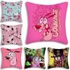 Anime For C-Cowardly Dog Pillow Covers Cartoon Sofa Decorative Home Double-sided Printing Short Plush Cute Cushion Cover