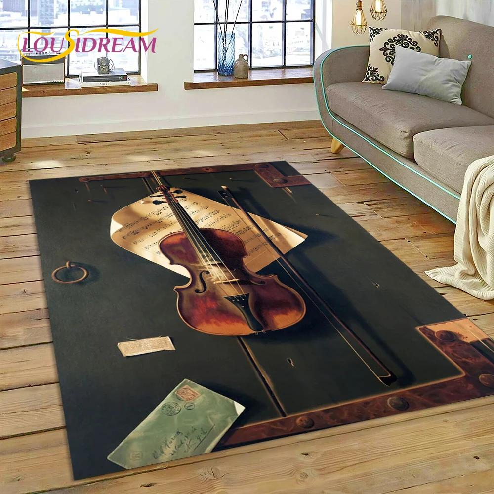 Dream skrzypce wiolonczela Instrument muzyczny dywan dywan dla domu salon sypialnia Sofa wycieraczka wystrój, dywanik dla dzieci antypoślizgowa mata podłogowa
