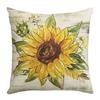 Spring and Summer New Home Sofa Cushion Plant Flower Pillow Letter Printing Heat Transfer Linen Nordic
