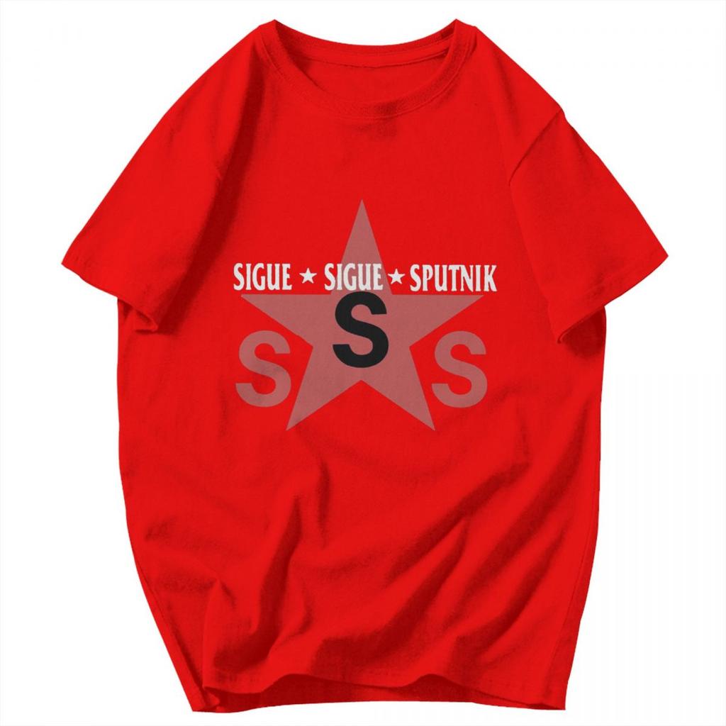 Men T Shirt Sigue Sigue Sputnik 1986 Electronic Band Awesome Pops Y2K Graphic Short Sleeve Unisex Tops T Shirts