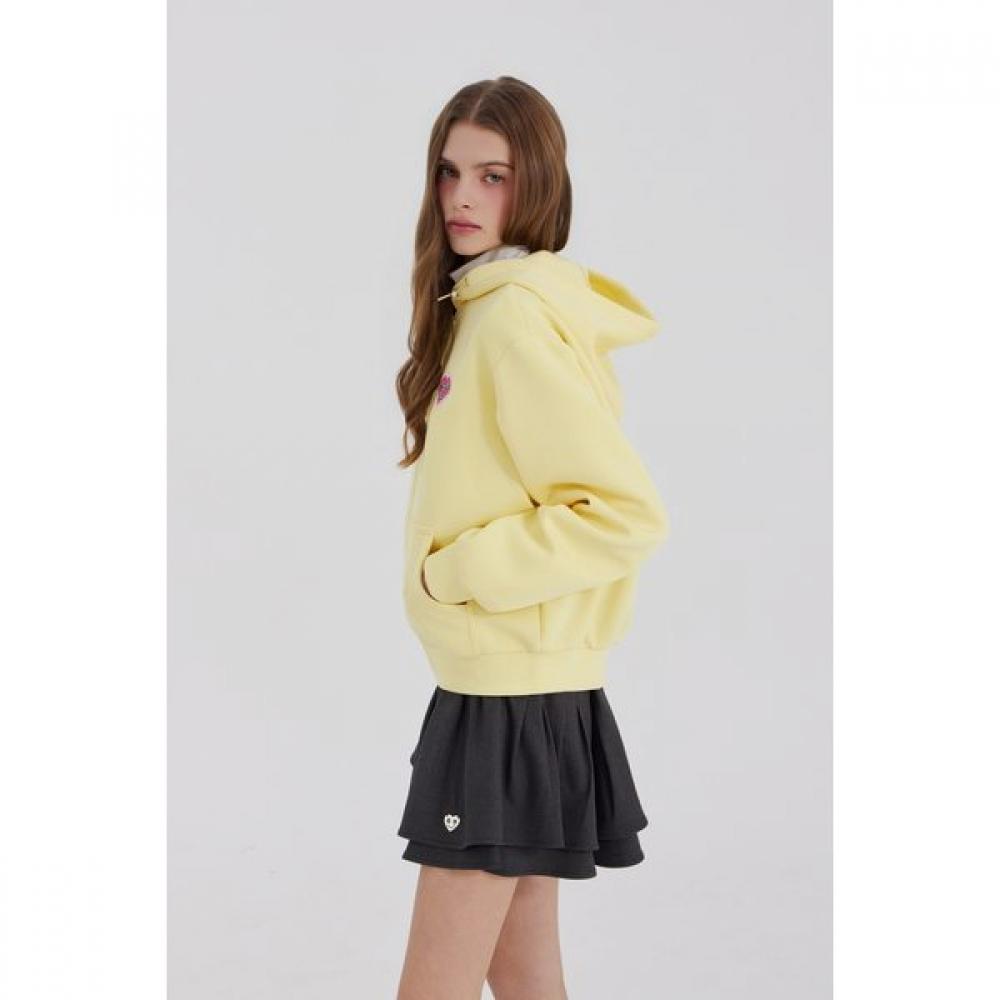 Goxo Modern Fit Zip Up Hoodie Yellow FallIng In Golf