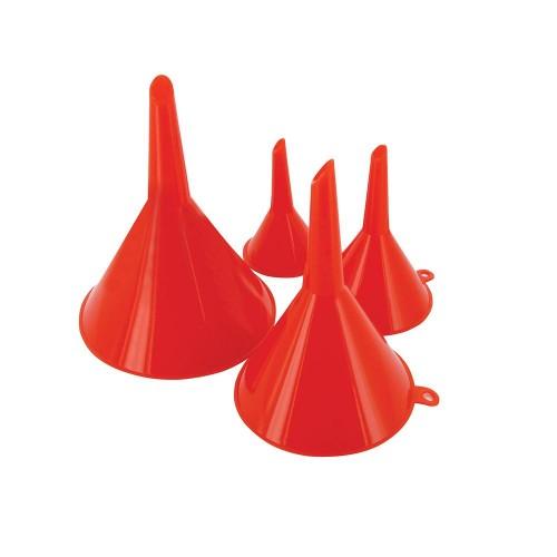 Silverline Plastic Funnel (Pack of 4)