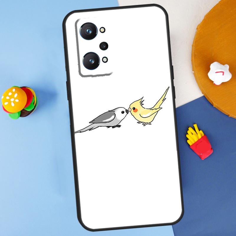 Cartoon Animal Chubby Cockatiel For Realme GT7 Pro GT 6T 6 5 C67 C61 C55 C53 C51 C21Y C25S C75 10 11 12 13 14 Pro Plus Case