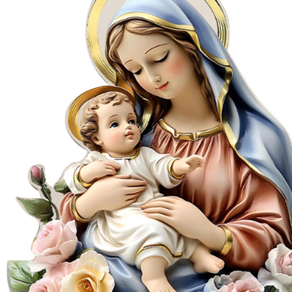 2D Acrylic Sign Holy Family Ornament Scene Layout DIY Crafting Religious Christmas Decor Tabletop