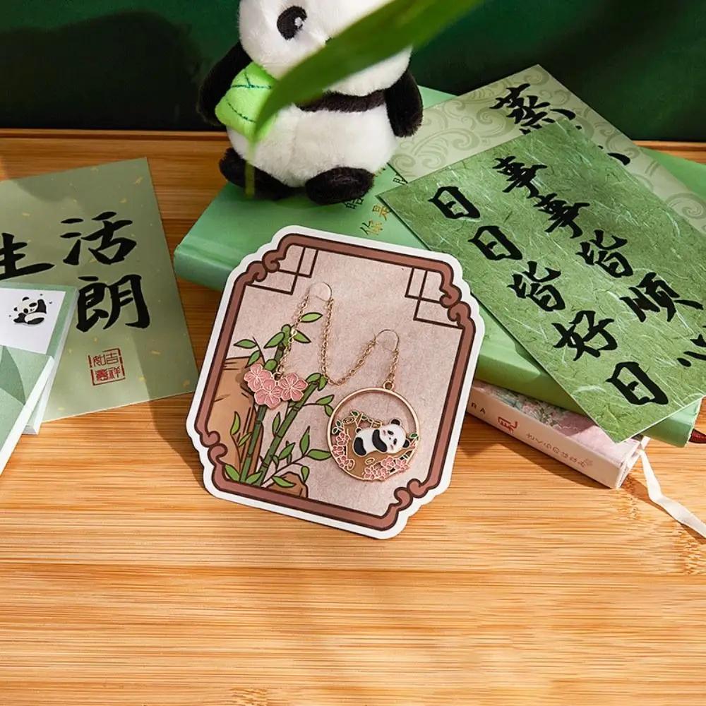 Funny Panda Book Page Clips Metal Bookmarks Cute Pagination Mark Creative Separator Pages Tags Stationery School Office Supplies