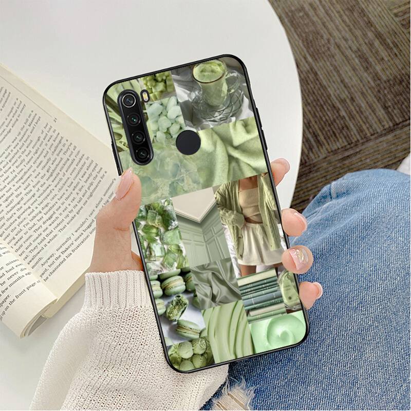 green aesthetic Phone Case CaseFor Redmi note 8Pro 8T 6Pro 6A 9 Silicone Fundas for Redmi 8 7 7A note 5 5A note 7 Capa