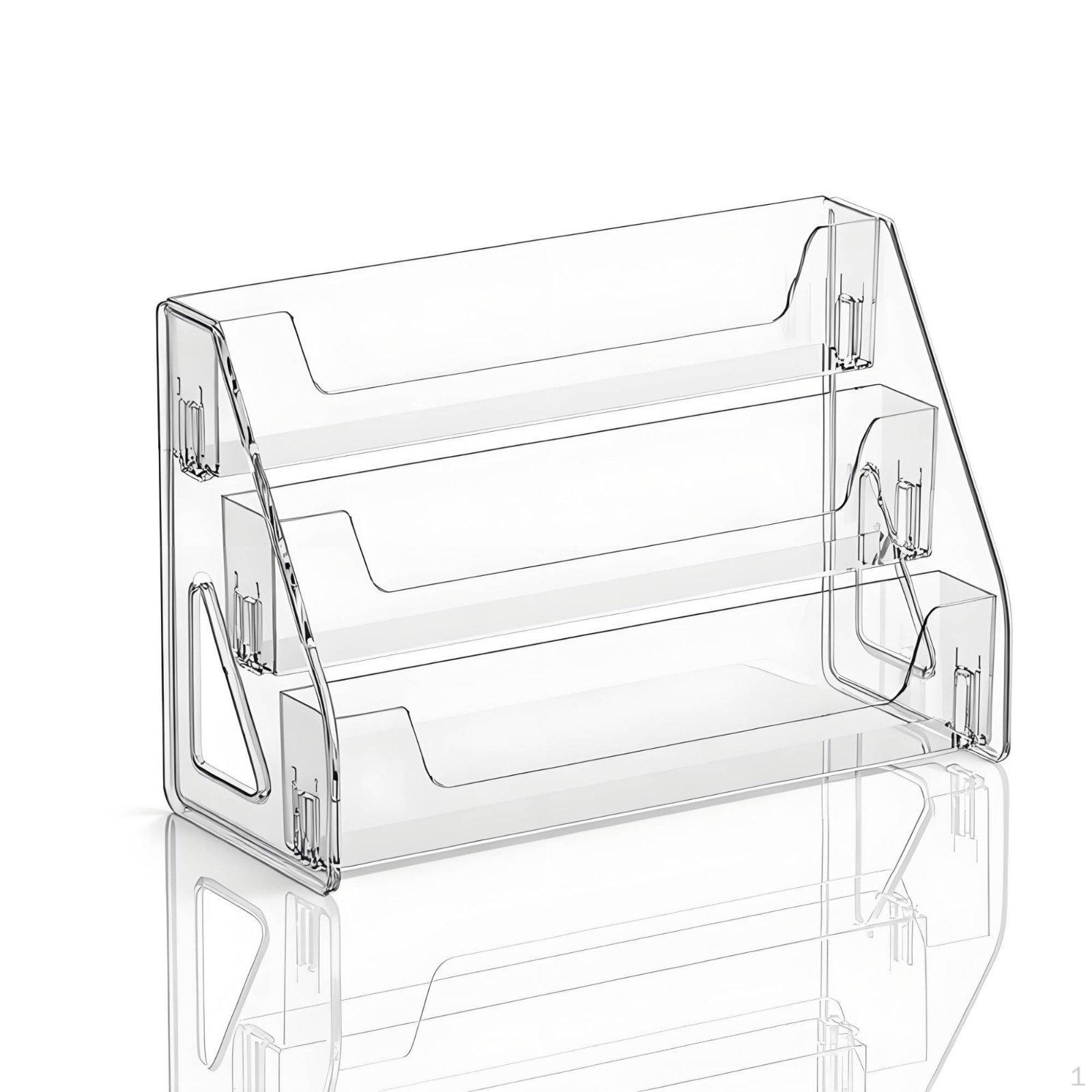 Acrylic Step Shelf Transparent Figure Display Stand MultiTier Clear for Desk, Vanity