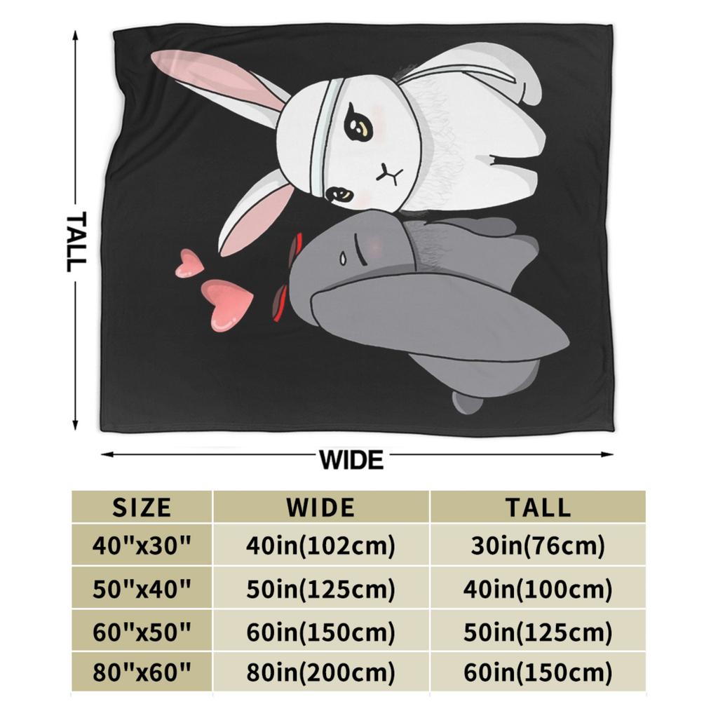 the Untamed Blanket Cute Rabbits Flannel Funny Soft Throw Blanket for Chair Covering Sofa Spring/Autumn