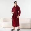Autumn and Winter Bathrobe Padded and Thickened Couples Robe Lengthened Pajamas Women Bebe Velvet Comfortable Homewear