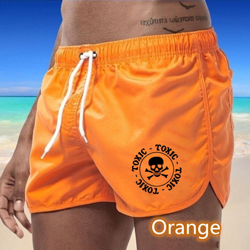 

BBK-46 2025 Summer Men s Quick-Drying Swim Trunks Sports Pants Swimwear Beach Shorts Jogging Shorts S оранжевый