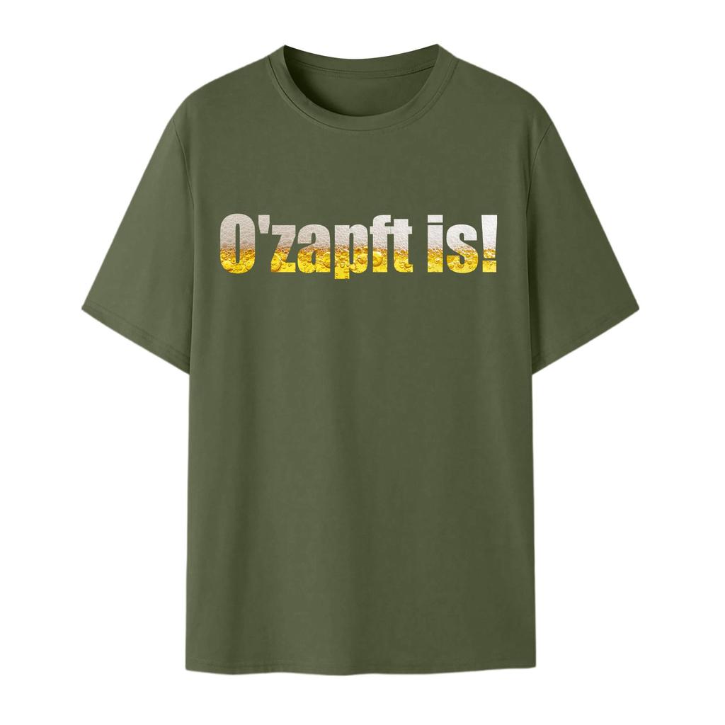 Herre Rundhals Casual Trykket Kortermet T-skjorte Topp