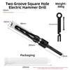 Square Hole Drill Bit For Hammer Drill Two Groove Two Slot Round Shank Twist Square Hole Drill Bits For Woodworking Tools
