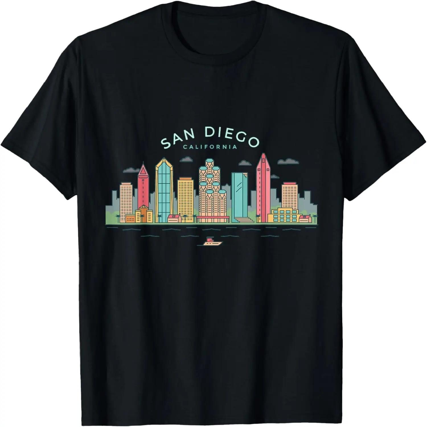 Сан-Диего Винтаж Сан-Диего Калифорния Силуэт Футболка S чёрный