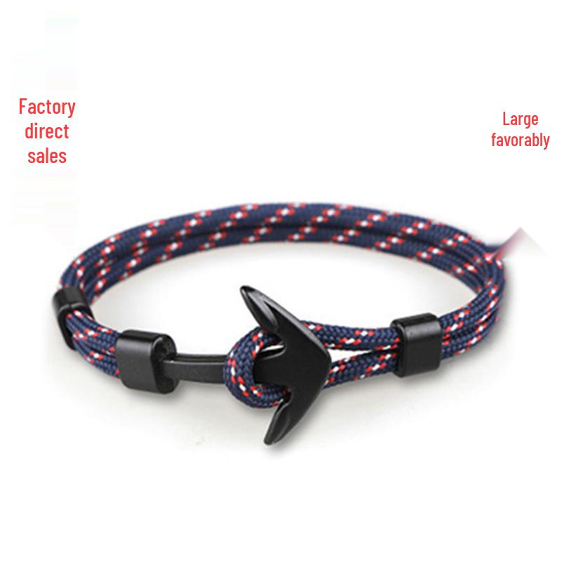 Trendy Men's Polyester Airplane Anchor Bracelet