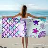 1pc Non- Mermaid Cartoon Beach Towel, Soft Absorbent, Ideal for Kids Adults Swimming Pool Beach Bath Travel Outdoor Use