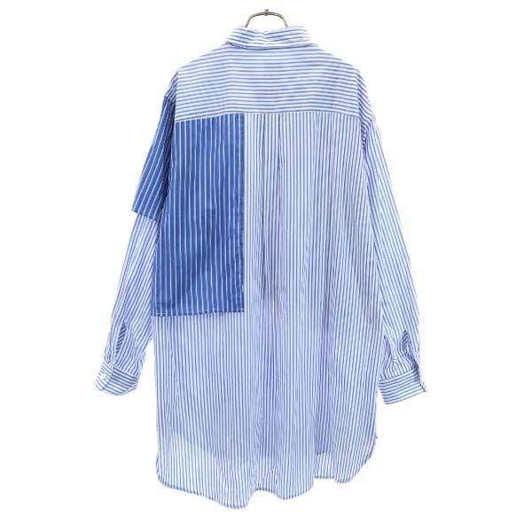Unused VAST222 19ss Made In Japan Stripe Long Sleeve Shirt 2 Blue Men's Used