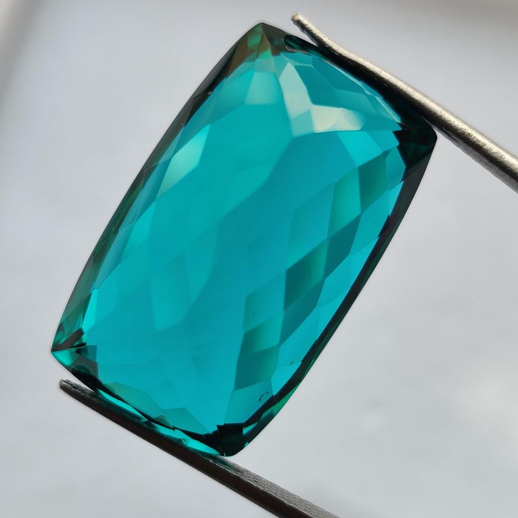 Rectangular Cut Natural Glass Stone, Loose Stone, 37.90 Carat, 26x16x14 Size Stone.