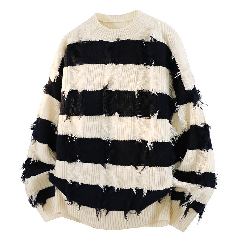 Asymmetrical Fringe Sweater: American Casual Fashion for Autumn/Winter 2025