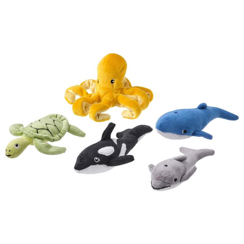 IKEA BLÅVINGAD Marine Animal Plush Toy Set