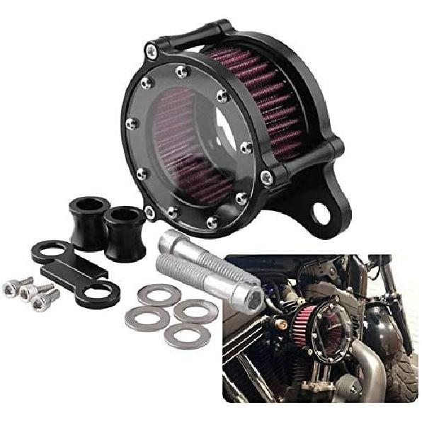 Air Cleaner Intake Filter System Kit Air Breather Compatible with Harley Davidson Sportster XL883 XL883N XL883R XL883P XL1200 XL1200L XL1200X Iron