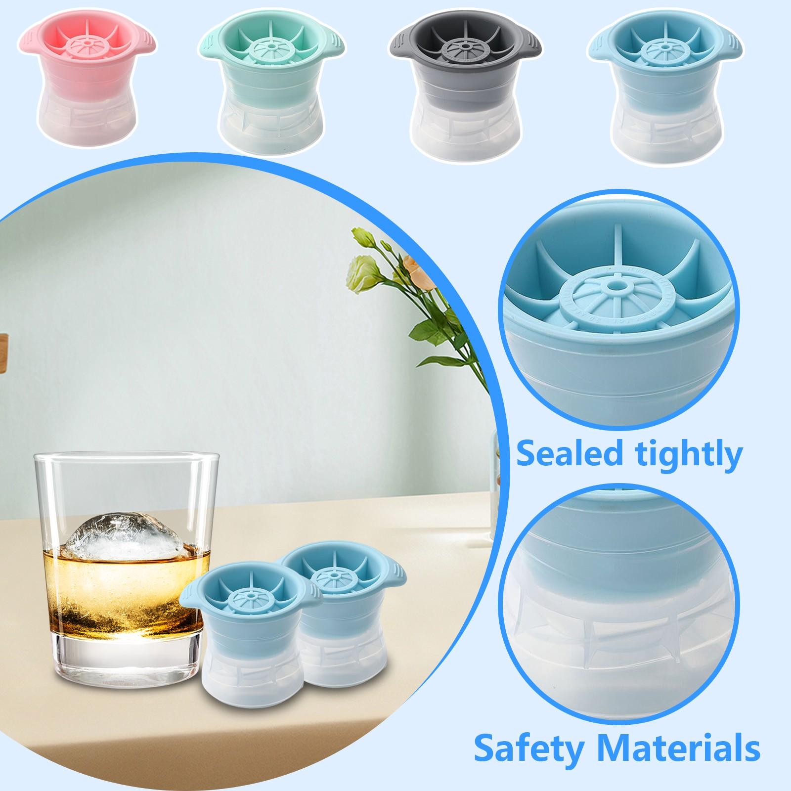 

Household Refrigerator Ice Tray Mold Round Whiskey Ice Ball Large Silicone Easy Demoulding One Size небо синє кольору
