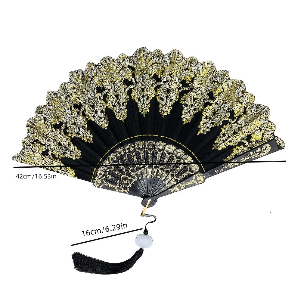 3Pieces/Set European-style vintage floral handheld folding fan, elegant style, decorative accessory for single parties, a perfect summer gift for