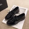 Women's Large Size Loafers 2025 New Spring and Autumn French Style Small Leather Shoes British Style Flat Shoes Women's Shoes