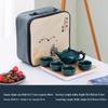 Portable Ceramic Tea Set with Tray - Custom Engraved Anniversary Gift