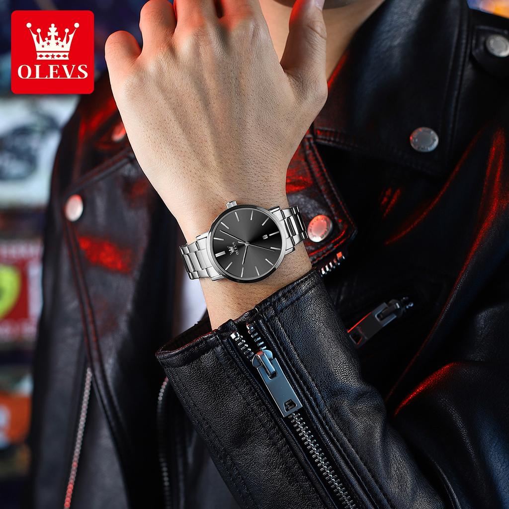 OLEVS Quartz Men's Watches Gold Watch Waterproof Stainless Steel Male Watches Business Luxury Original Top Brand Male reloj 2896
