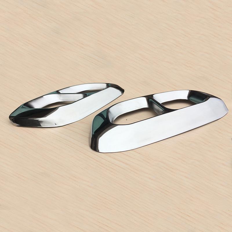Stainless Steel Silver Exhaust Pipe Cover for 2020 Mercedes-Benz GLC 4WD Models