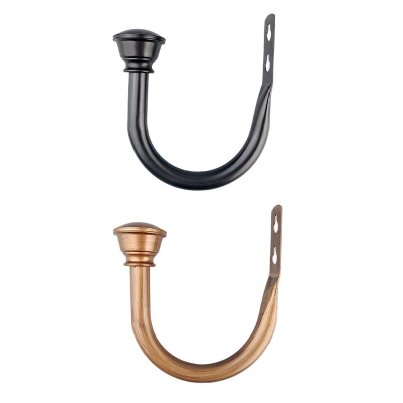 Set aus 2 eleganten Gardinenhaltern mit einfacher Montage, Metallfinish, Vorhanghaken für moderne Wohnästhetik
