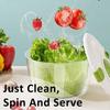Salad Spinner Vegetable Washer Dryer Drainer Strainer with Bowl  Colander Fruit Washer Pasta and Fries Spinner