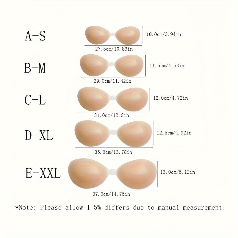 1 pár silikonové neviditelné podprsenky bez ramínek, samolepicí návleky na bradavky push-up bez zad, doplňky dámského spodního prádla a spodního prádla