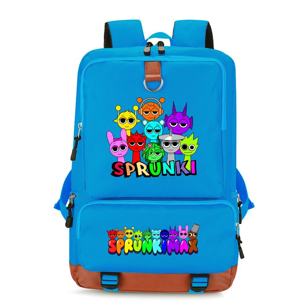 Srunki Backpack Multifunctional Large Capacity Business Backpack Lightweight Burden Reduction Primary and Secondary School Student Bag