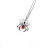 New Geometry Zircon Spider Pendant Necklace Earrings Keychain Trendy Retro Versatile New Gothic Jewelry Gift Wholesale