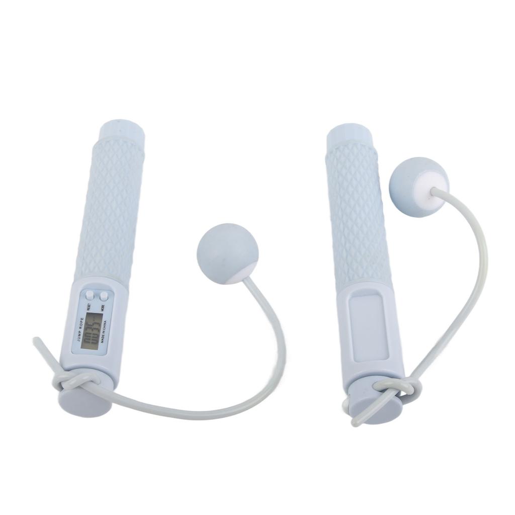 Jump Rope with Counter Smart Electronic Ropeless Jump Rope with Weight Ball for Indoor Outdoor Fitness Exercise Blue