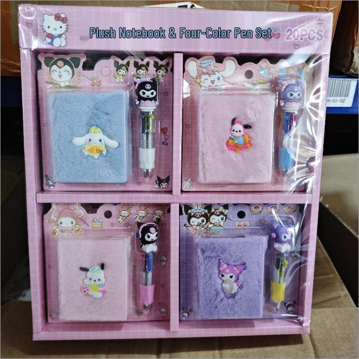 Capybara Plush Notebook & Colorful Pen Set - Mini Journal & Pocket Student Notebook