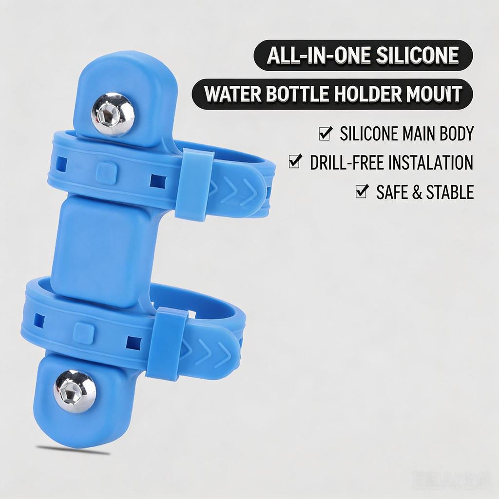 No Drill Bike Bottle Cage Universal Bicycle Water Bottle Holder Handlebar Mount for MTB Mountain Road Bike Cycling Accessories 6